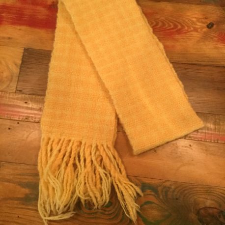Hand dyed scarf, using natural saffron