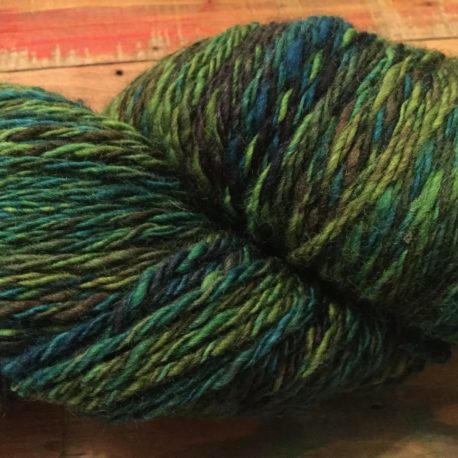 Shades of Green | wool | variegated | green | 3 ply | BFL | spun z/s | worsted weight